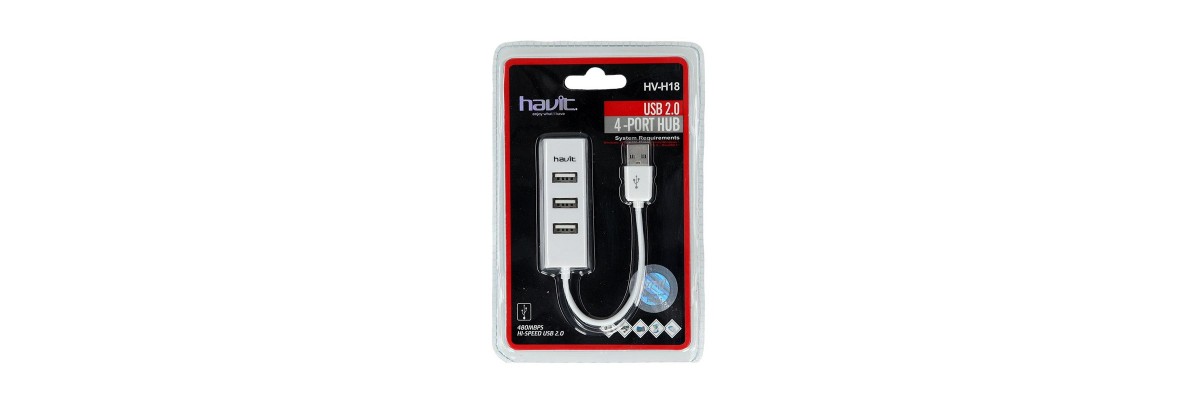 HUB HAVIT HV-H18 USB 4 Puertos