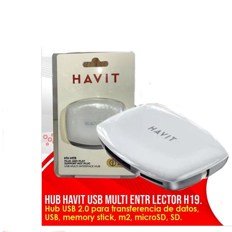 HUB HAVIT H19 USB + Lector de Tarjetas