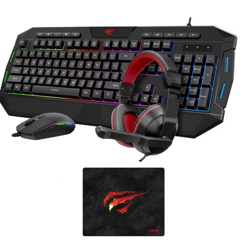 Teclado HAVIT Gaming KB501CM Combo 4 en 1