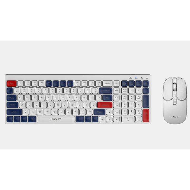 Teclado Havit Combo Wireless + BT KB 830WB