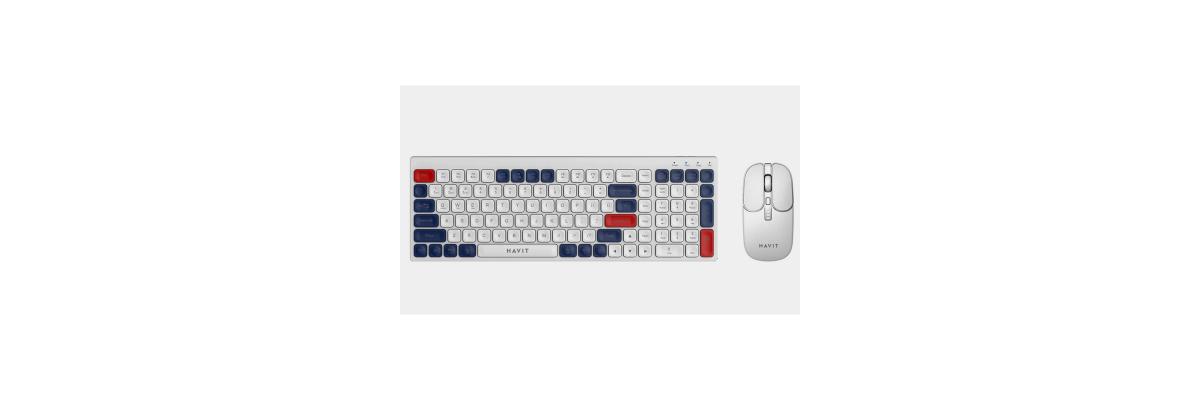 Teclado Havit Combo Wireless + BT KB 830WB