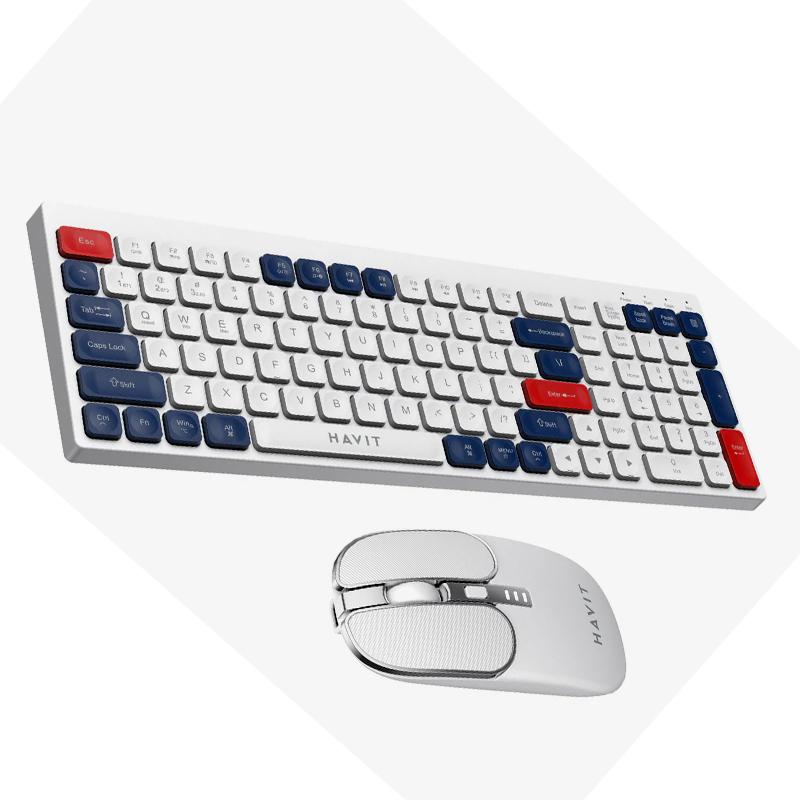 Teclado Havit Combo Wireless + BT KB 830WB