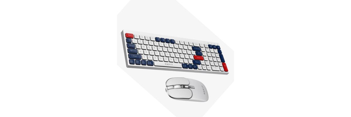 Teclado Havit Combo Wireless + BT KB 830WB