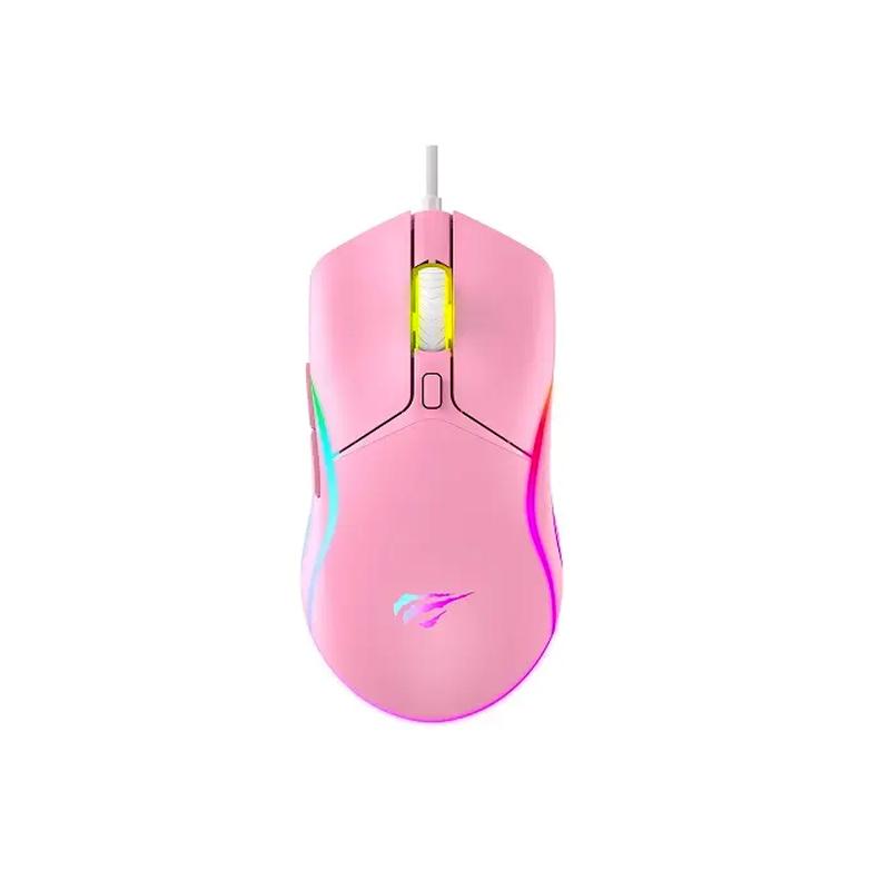 Mouse Havit MS1029 Gaming RGB Rosado