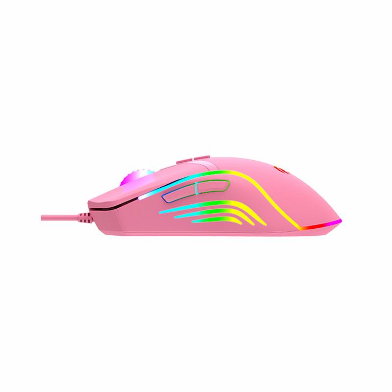 Mouse Havit MS1029 Gaming RGB Rosado