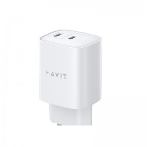 Cargador Havit 110V a 2 Tipo C UC45W