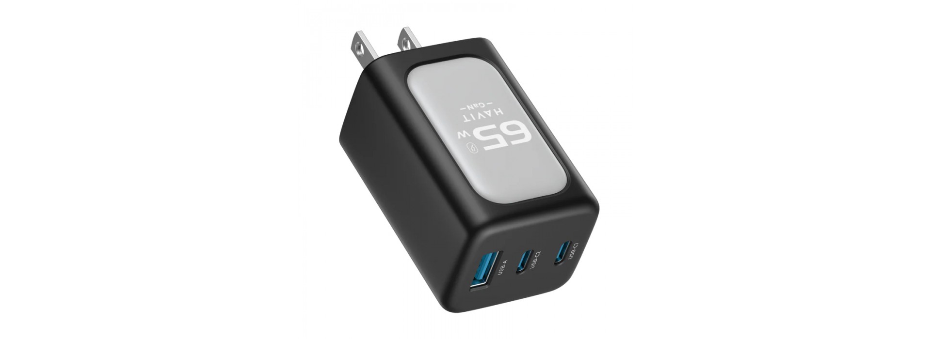 Cargador Havit 110V a 2 Tipo C+USB UC 260
