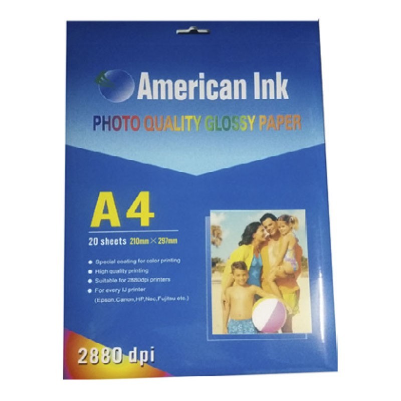 Papel Fotográfico A4 Glossy American Ink